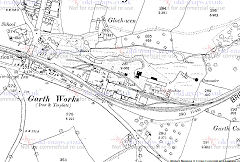 Garth Ironworks, Rhiwderin, 1883, © Crown Copyright reserved