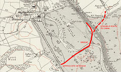 Map of Tredegar Park Tramroad, ©Crown Copyright reserved