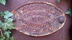 
Bridge plate, 'E Finch and Co Chepstow 1899', Pye Corner, Newport, © Photo courtesy of Paddy Murphy