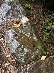 Sirhowy Tramroad sleepers, Pye Corner, Newport, © Photo courtesy of Paddy Murphy