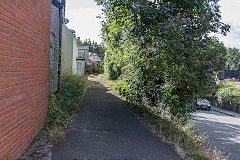 Sirhowy tramroad route at Pye Corner, looking towards Newport, August 2018
