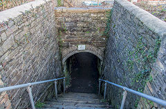 Rhiwderin Subway originally to the Graig Iron and Tinplate Works, now a housing estate, December 2017