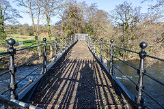 Tredegar Park Tramroad river bridge trackbed, January 2016