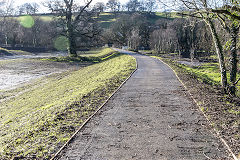 Tredegar Park Tramroad, The tramroad towards the Forge, January 2016