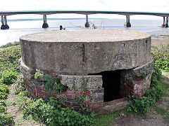 
Sudbrook pill-box on top of the ramparts of the Iron-age fort, April 2021