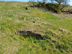 
Porthcasseg limekiln pot with the quarry beyond, Tintern, April 2013