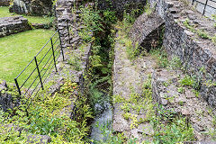 
The waterwheel pit, Tintern Ironworks and blast furnace, August 2017