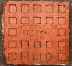 A floor tile from Cwmbran brickworks © photo courtesy of Lawrence Skuse