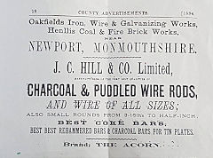 
An advert for J C Hill & Co Ltd from 1884, © Photo courtesy of Ian Cooke