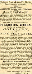 Pontypool Firebrick and Coal Co Ltd auction, 29 March 1879