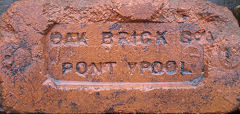 'Oak Brick Co Pontypool', type 5 from the Oak brickworks, © Photo courtesy of Richard Paterson
