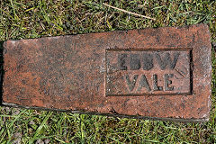 
'Ebbw Vale' on a wedged brick 