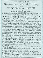 12 October 1822 auction advertisement, © Photo courtesy of National Library of Wales