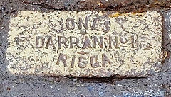 
'Jones Darran No 1 Risca', Risca Brickworks, found at Hafod Copperworks, Swansea, © Photo courtesy of Chris Jones Jenkins