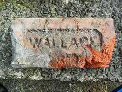 
'Wallace',  with 'Cwmtylery' on the reverse, from Woodland brickworks, Cwmtillery © Photo courtesy of Ian Pickford