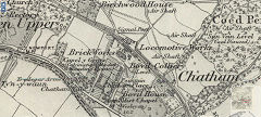 Bovil Colliery brickworks, Machen, 1875, © Crown Copyright reserved