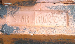 
'Star Brick Co', Star Brick Co generic imprint with central bar, a faulty die perhaps, © Photo courtesy of Lawrence Skuse