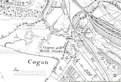 
Cogan Pill brickworks, 1879 © Crown Copyright reserved