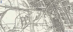 
Penarth Road Brickworks, 1875, © Crown Copyright reserved