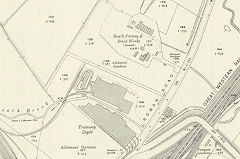 Roath Brickworks and Roath Pottery, 1915, © Crown Copyright reserved