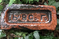 'P B Co Ld' with complete imprint in mirror font, from Penarth Brick Co © Photo courtesy of Gareth Thomas