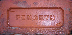 
'Penarth' with 'Cogan Pill' on reverse from Penarth Patent Press Brickworks © Photo courtesy of Richard Paterson