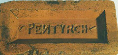 
'Pentyrch', note the reversed 'N', from Pentyrch Brickworks