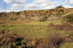 Bryncethin Brickworks claypits, 1990, © Photo courtesy of Mike Stokes