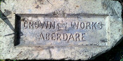 
'Crown Works Aberdare' probably from Aberdare Brickworks © Photo courtesy of Penmorfa and photographer