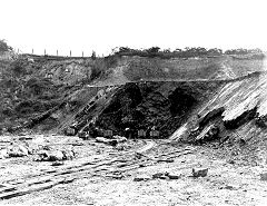 
Bryncethin Brickworks claypits, 1913, © Photo courtesy of British Geological Survey