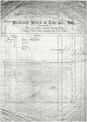 Pencoed Brick & Tile Co Ltd invoice © Photo courtesy of Mike Stokes