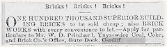 Ynysawdre advert 31 May 1878, © Photo courtesy of Mike Stokes
