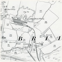 Bryncethin Brickworks, 1899, © Crown Copyright reserved