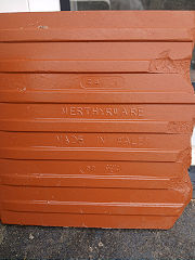 
'Merthyrvale' floor tile from Heolgerrig brickworks, &copy; Photo courtesy of Chris Holbrook
