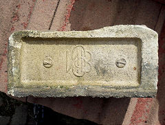 
'N B Co' monogram for 'Noel Bros Co' from Pontyclun Brickworks, Llantrisant © Photo courtesy of Frank Lawson