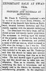 Berth-lwyd Brickworks sale notice, Penclawdd, South Wales Daily Post, 28 April 1897