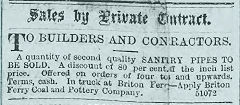 Briton Ferry Brickworks advert, 1881, from the South Wales Daily News