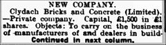 
Clydach B & C Ltd advert, 20 October 1925