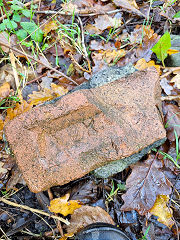 'KC' possibly for 'Killan Collieries', if so from Killan Brickworks, found in the area, © Photo courtesy of Stephen Evans