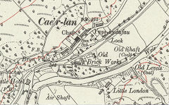Cae'r-lan Brickworks, near Ystradgynlais, 1913 © Crown Copyright reserved