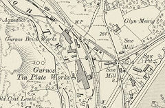 Gurnos Brickworks, 1898 © Crown Copyright reserved