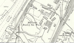 
Mill-lands Brickworks, Melincrythan, Neath, 1913, © Crown Copyright reserved