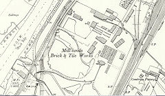 Mill-lands Brickworks, Melincrythan, Neath, 1913, © Crown Copyright reserved