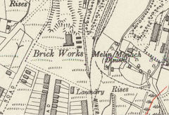 
Mountain Colliery brickworks, Gorseinon, 1913, © Crown Copyright reserved