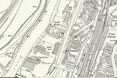 Neath Brickworks at The Green, Neath, 1913, © Crown Copyright reserved