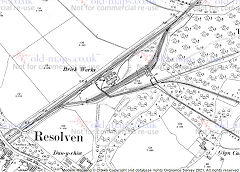 Resolven Brickworks, 1899, © Crown Copyright reserved