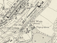 
 Ystalyfera Ironworks brickworks, 1896 © Crown Copyright reserved