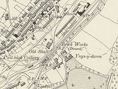 Ystalyfera Ironworks brickworks, 1896 © Crown Copyright reserved