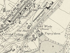 
 Ystalyfera Ironworks brickworks, 1896 © Crown Copyright reserved