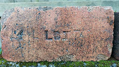 'LBT' from Llangennech Brick and Tile Co, imprinted at least twice, © Photo courtesy of 'Fisherman'